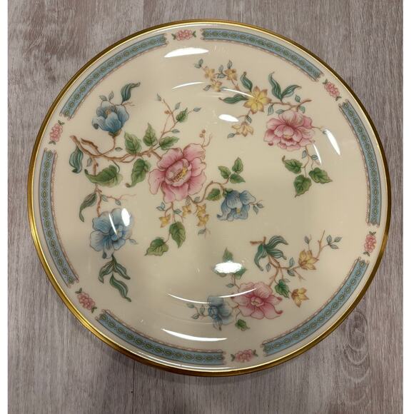 VINTAGE Lenox Morning Blossom Dinner Plate 10 3/4" Flowers and Gold Trim Inlay - Picture 1 of 7